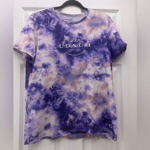 Coach Purple Tie-Dye T-Shirt Size L
